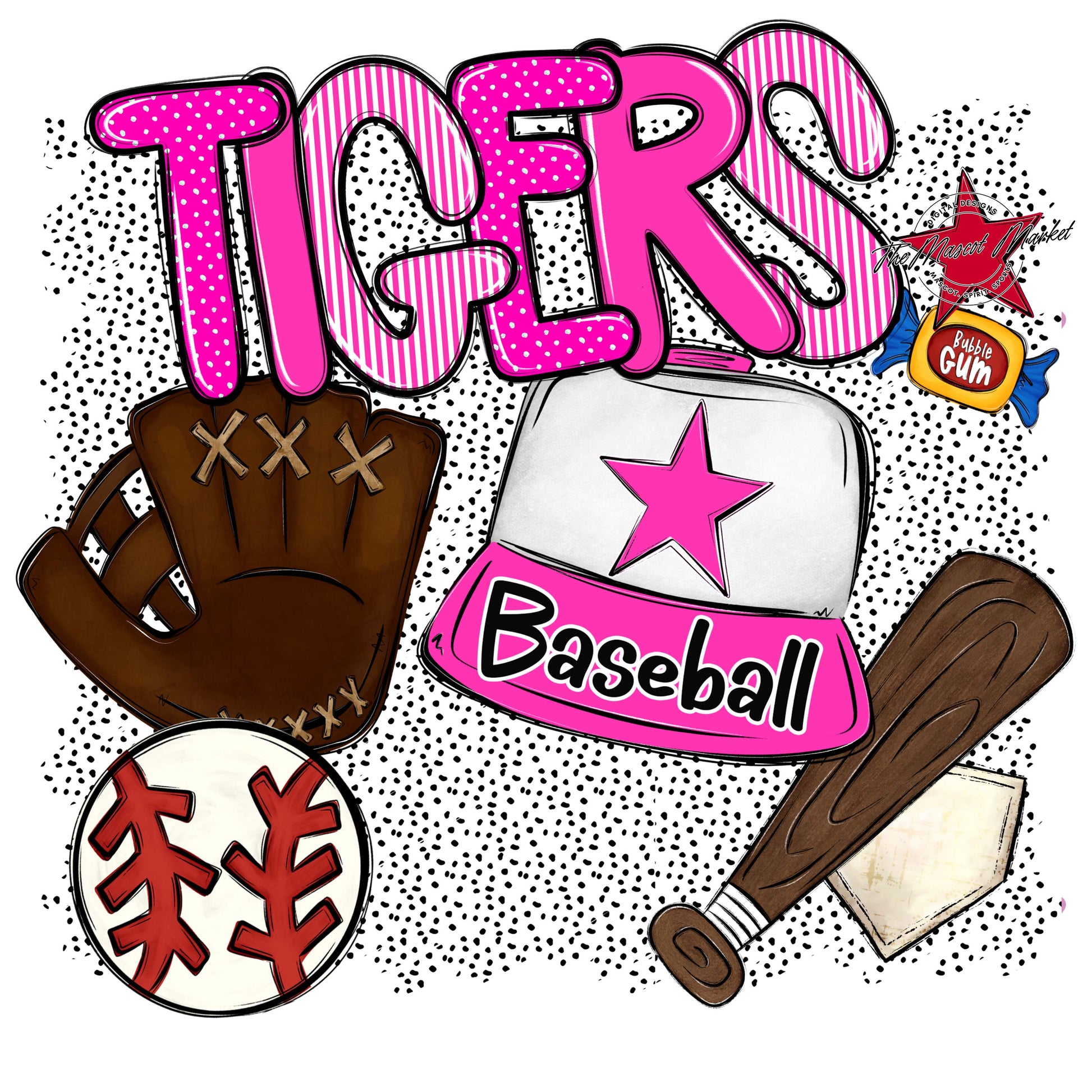 Tigers Baseball Spirit-Pink