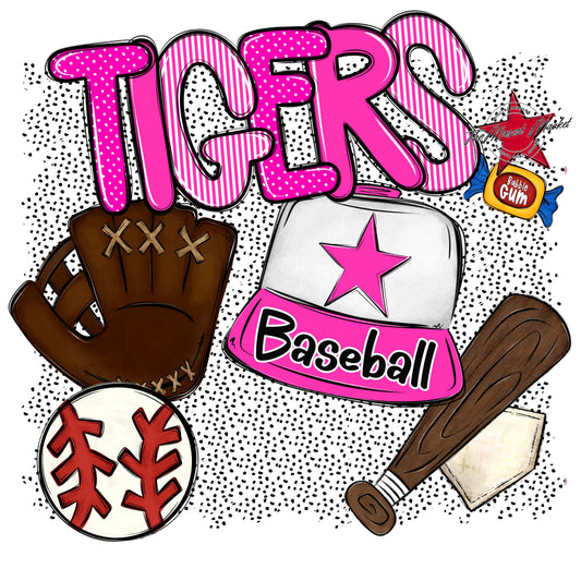 Tigers Baseball Spirit-Pink