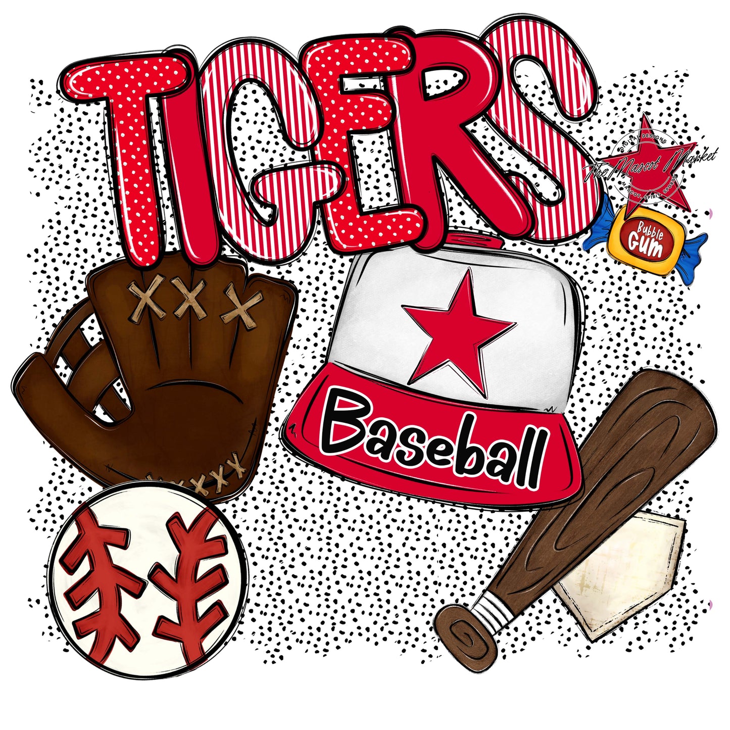 Tigers Baseball Spirit-Red