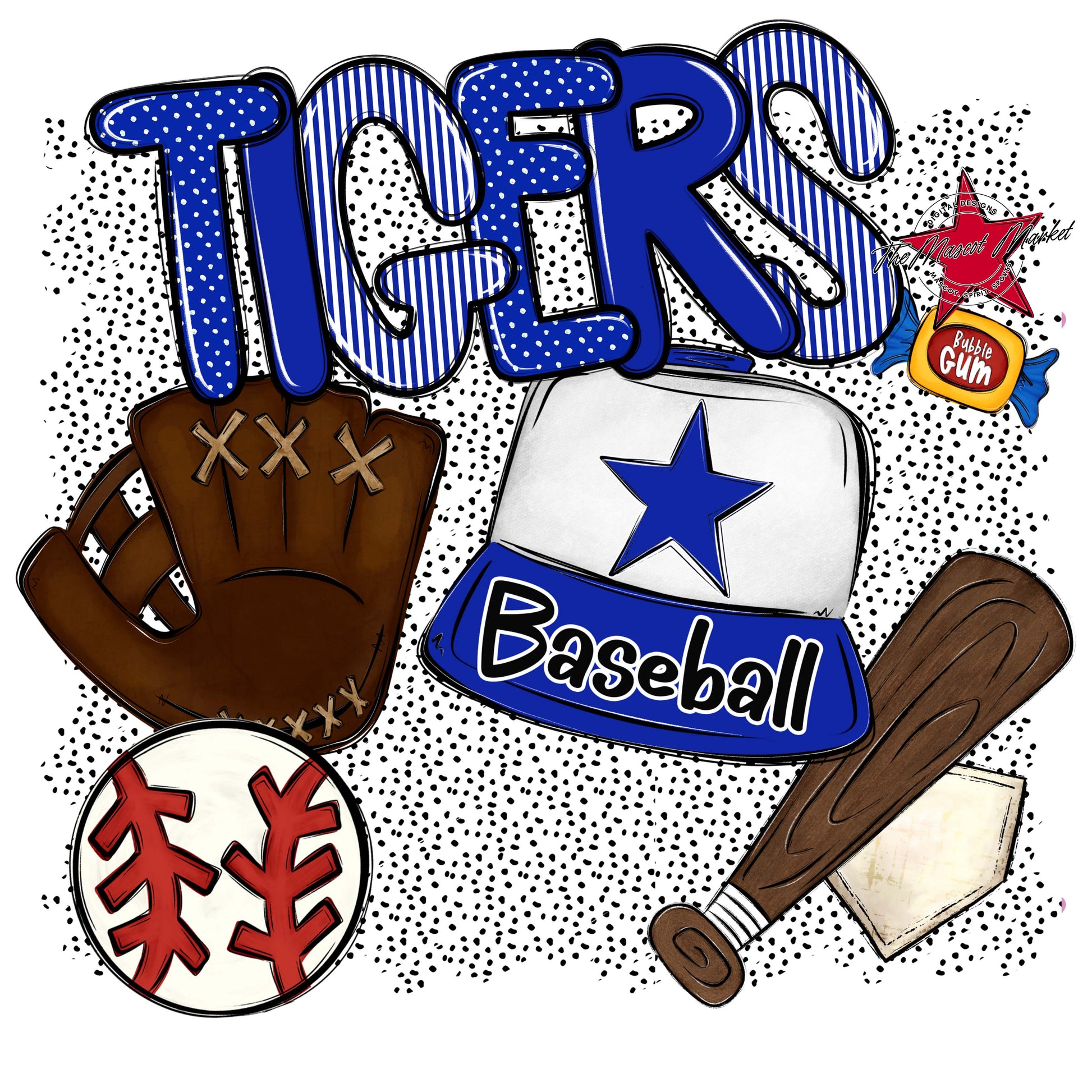 Tigers Baseball Spirit-Royal Blue