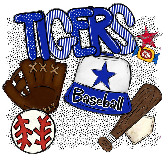 Tigers Baseball Spirit-Royal Blue