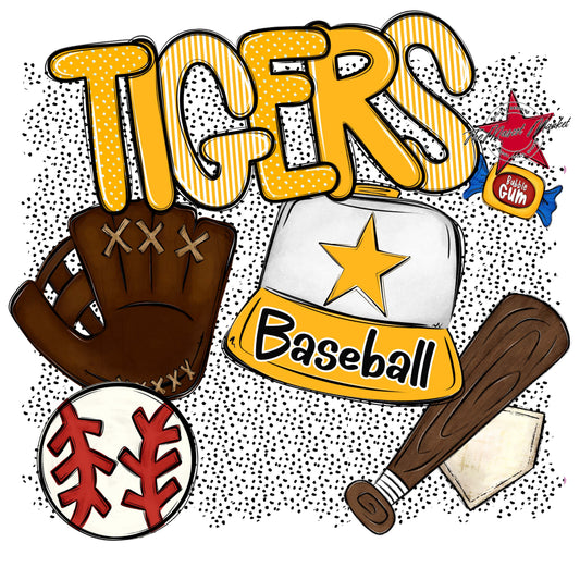 Tigers Baseball Spirit-Yellow