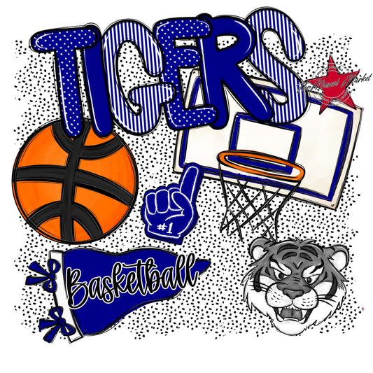 Tigers Basketball Spirit-Blue