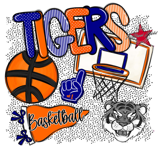 Tigers Basketball Spirit-Blue & Orange