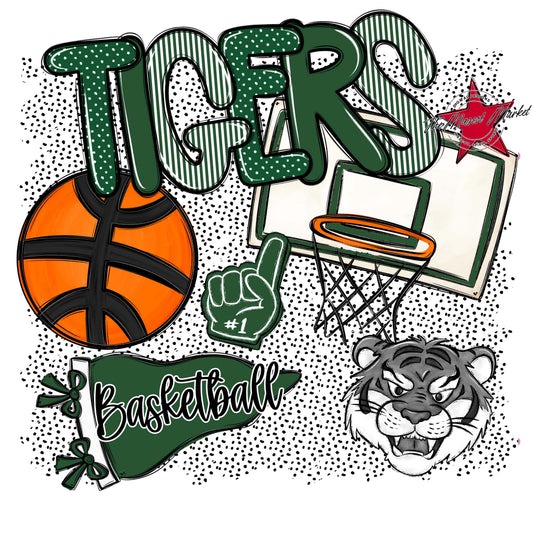 Tigers Basketball Spirit-Green