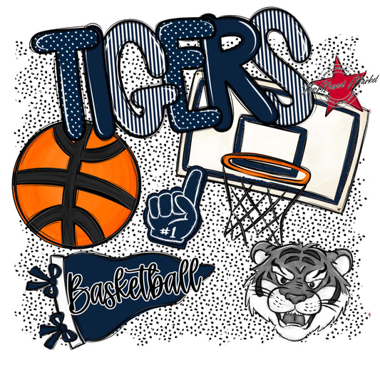 Tigers Basketball Spirit-Navy