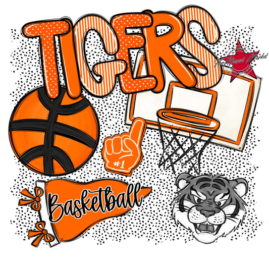 Tigers Basketball Spirit-Orange