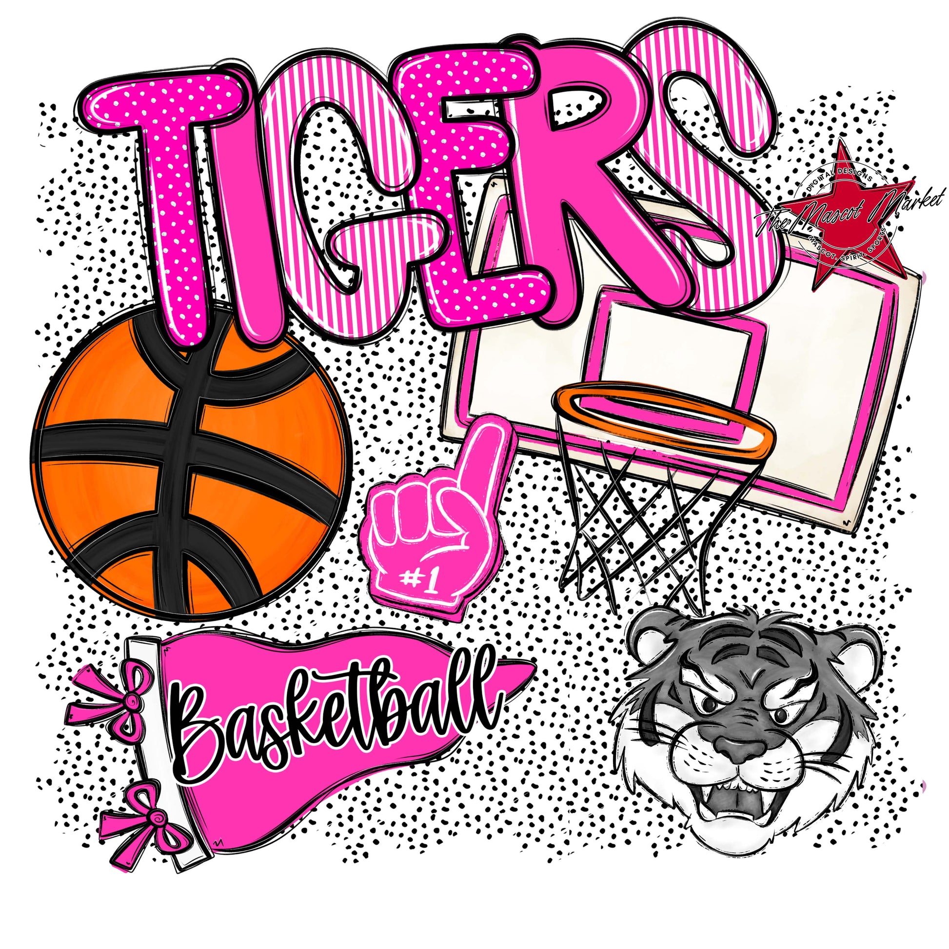 Tigers Basketball Spirit-Pink
