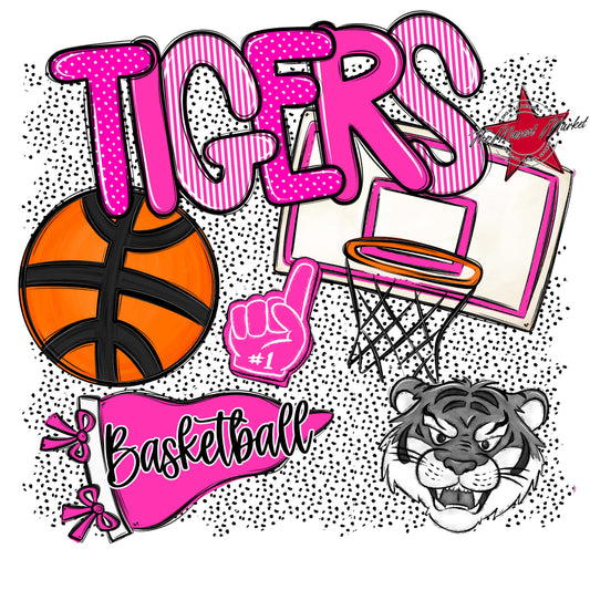 Tigers Basketball Spirit-Pink