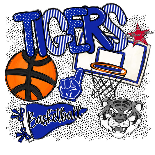 Tigers Basketball Spirit-Royal Blue