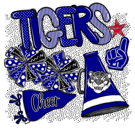 Tigers Cheer Spirit-Blue