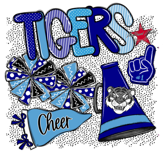 Tigers Cheer Spirit-Blue & Carolina Blue