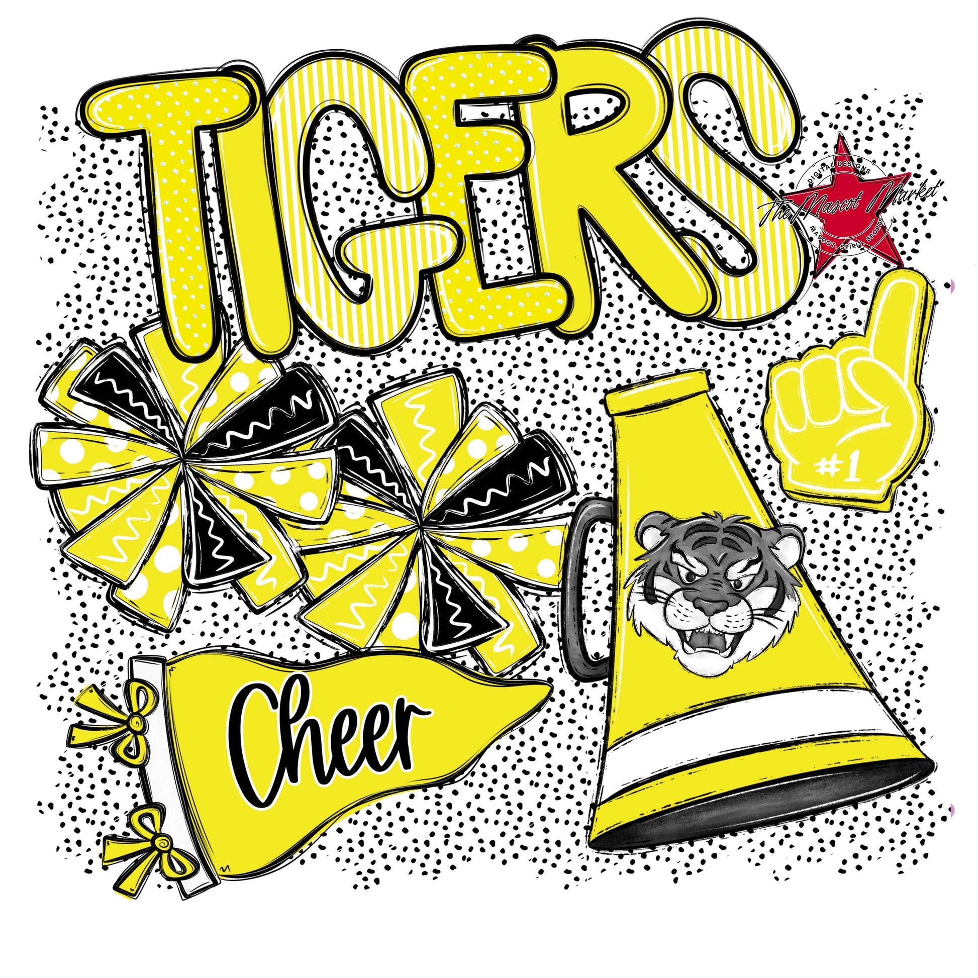 Tigers Cheer Spirit-Bright Yellow
