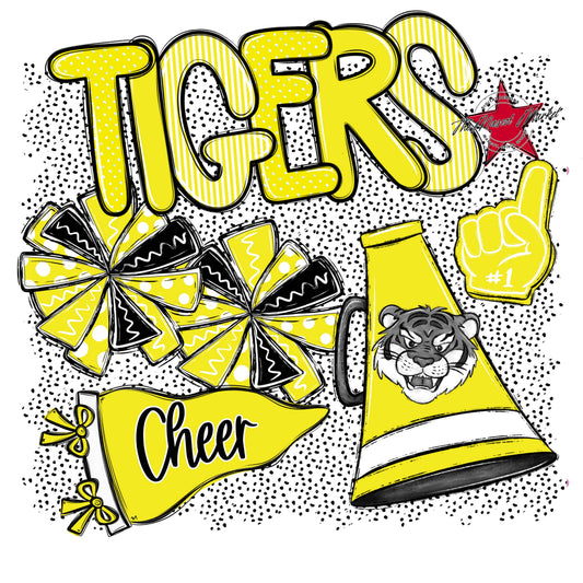 Tigers Cheer Spirit-Bright Yellow
