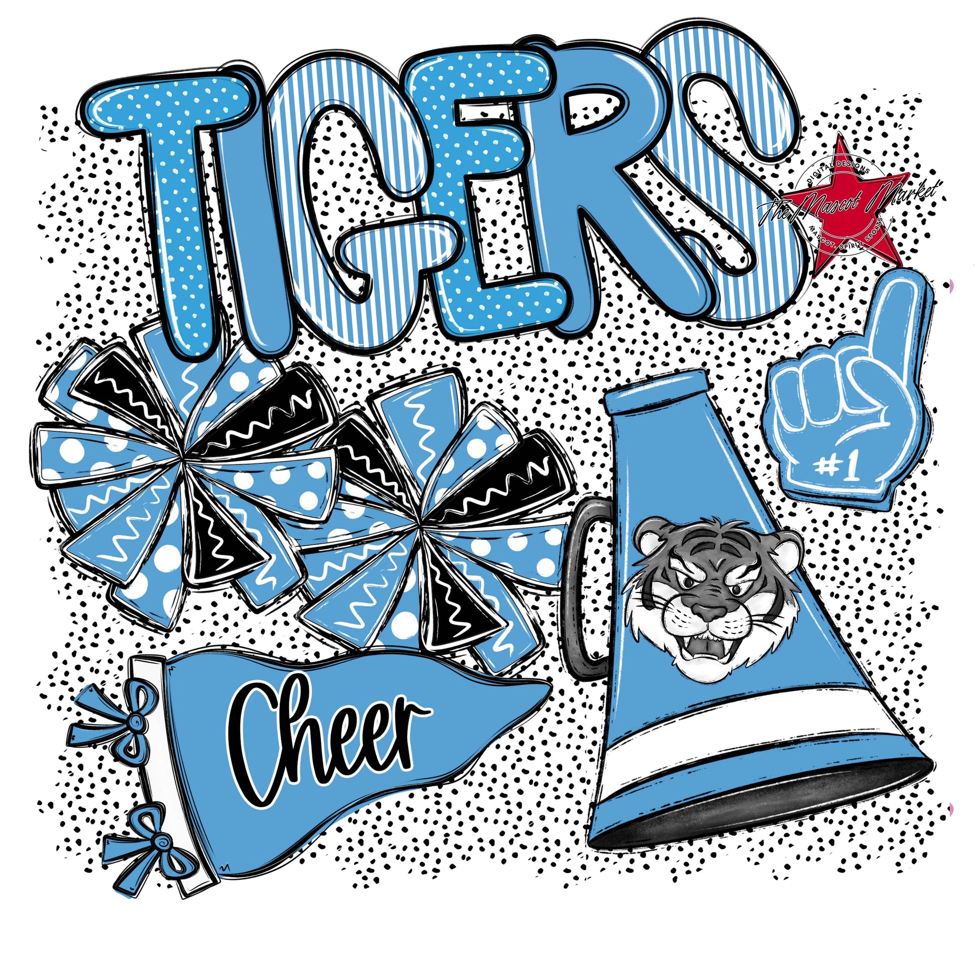 Tigers Cheer Spirit-Carolina Blue