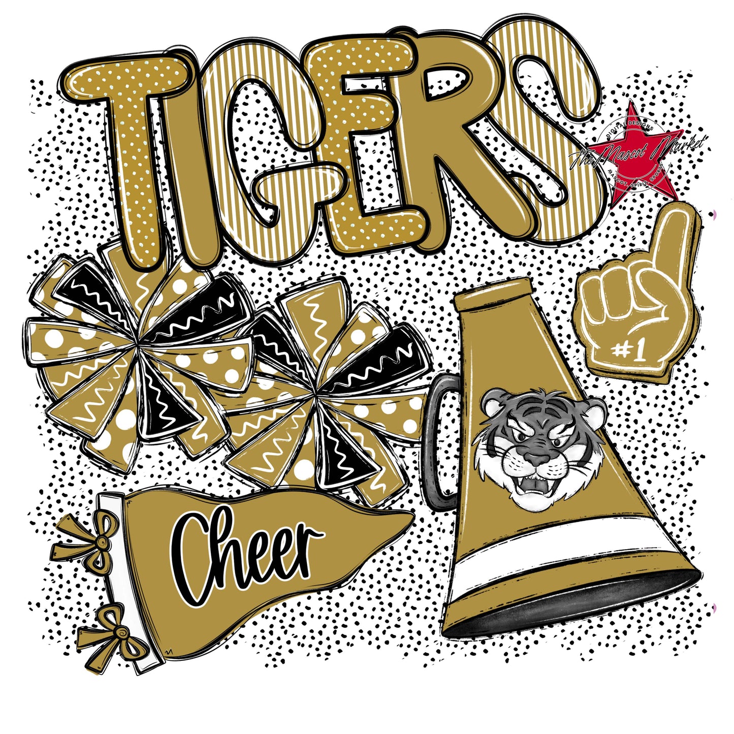 Tigers Cheer Spirit-Gold