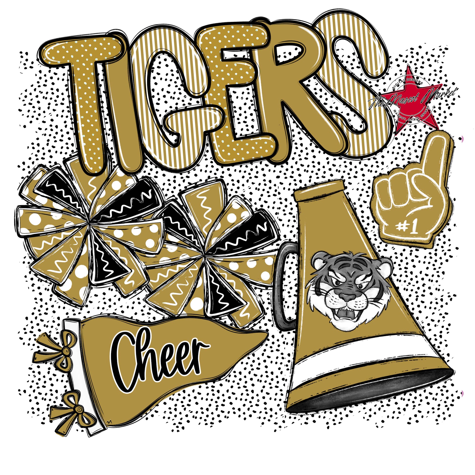 Tigers Cheer Spirit-Gold
