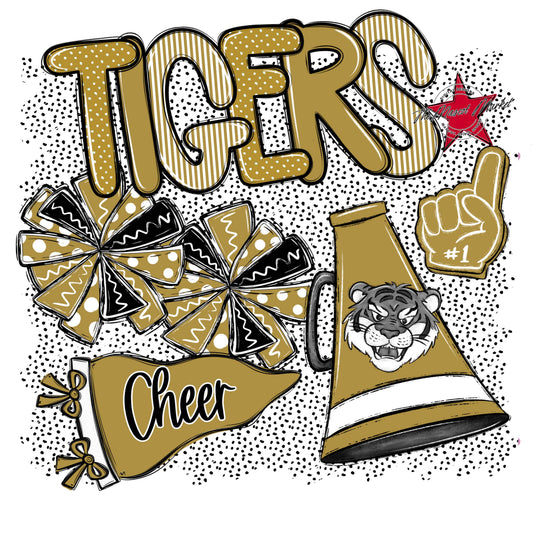 Tigers Cheer Spirit-Gold