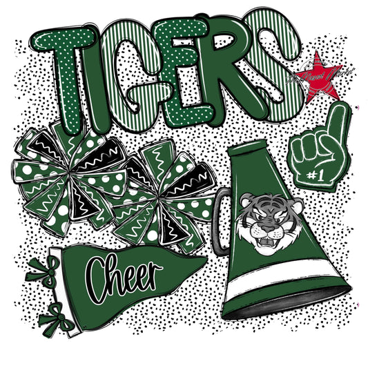 Tigers Cheer Spirit-Green