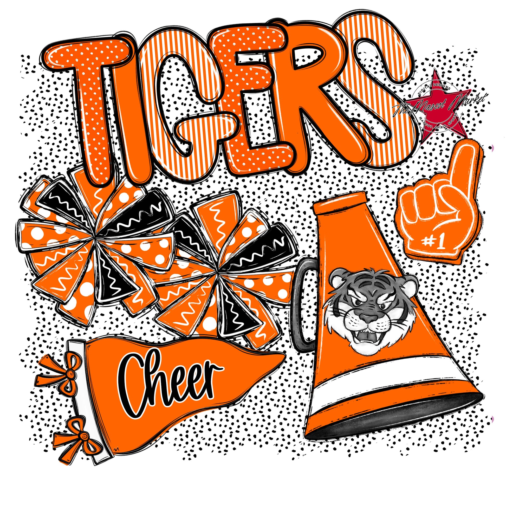 Tigers Cheer Spirit-Orange