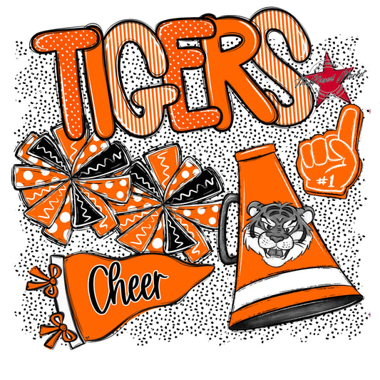 Tigers Cheer Spirit-Orange