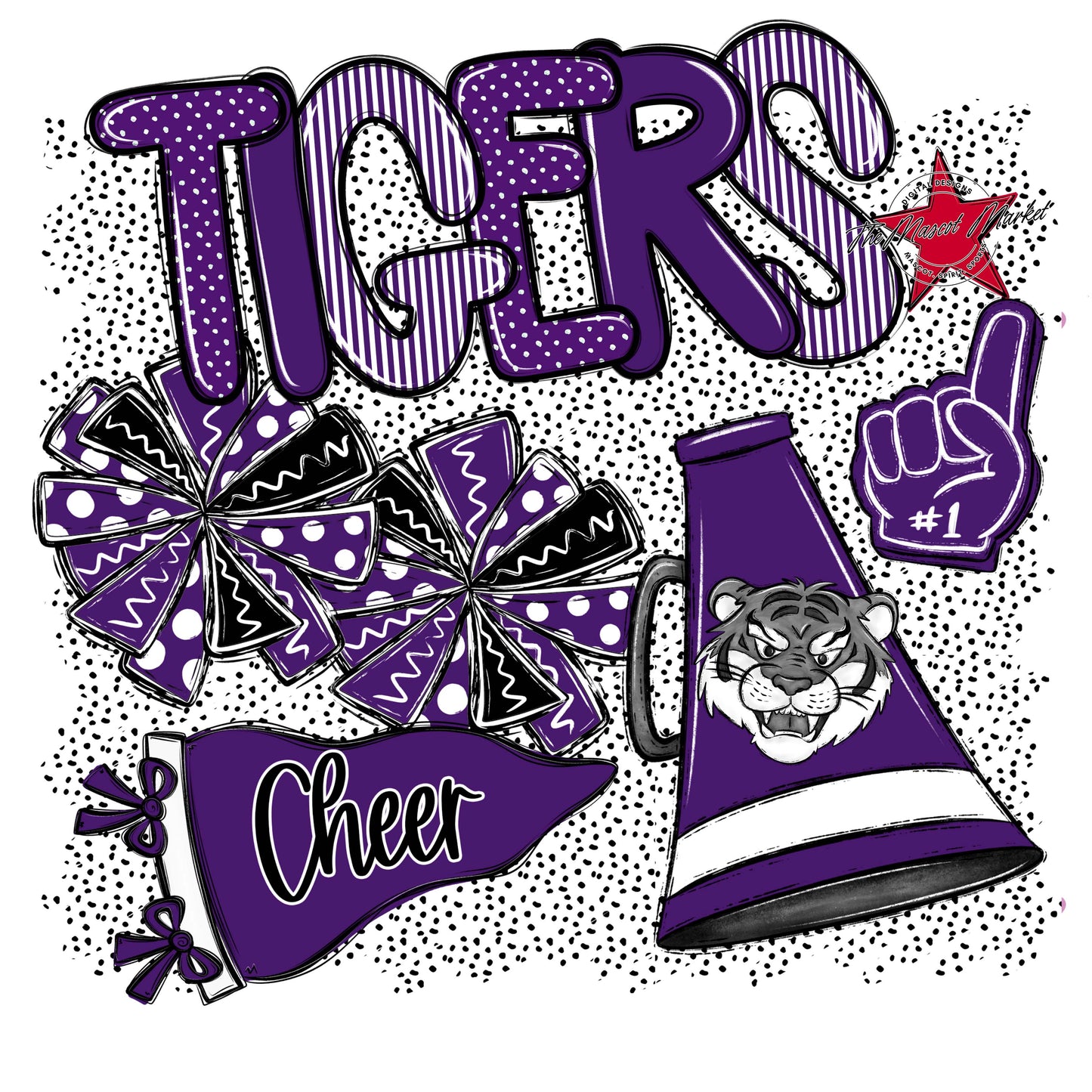Tigers Cheer Spirit-Purple