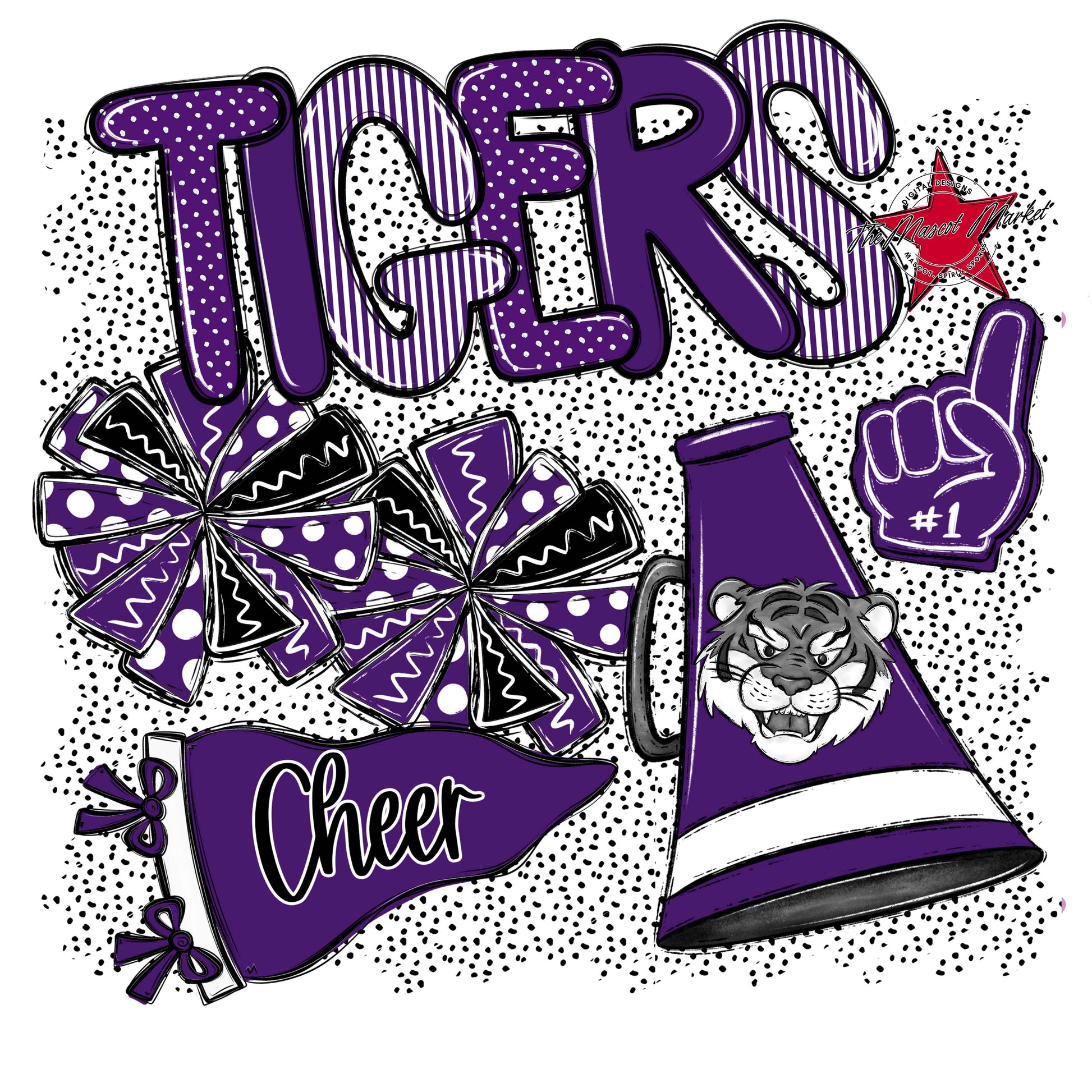 Tigers Cheer Spirit-Purple