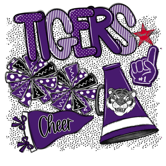 Tigers Cheer Spirit-Purple