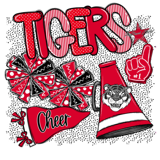 Tigers Cheer Spirit-Red