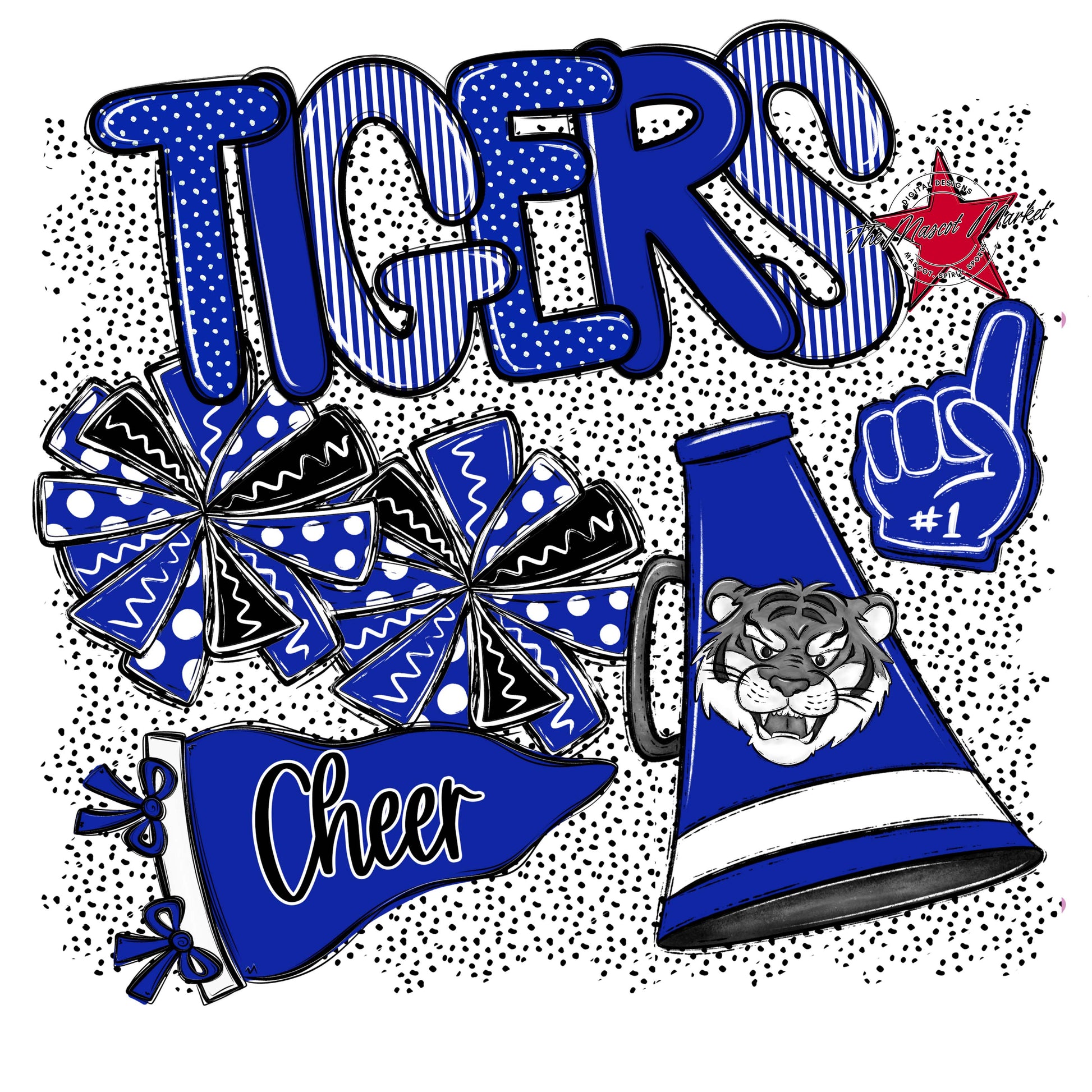 Tigers Cheer Spirit-Royal Blue