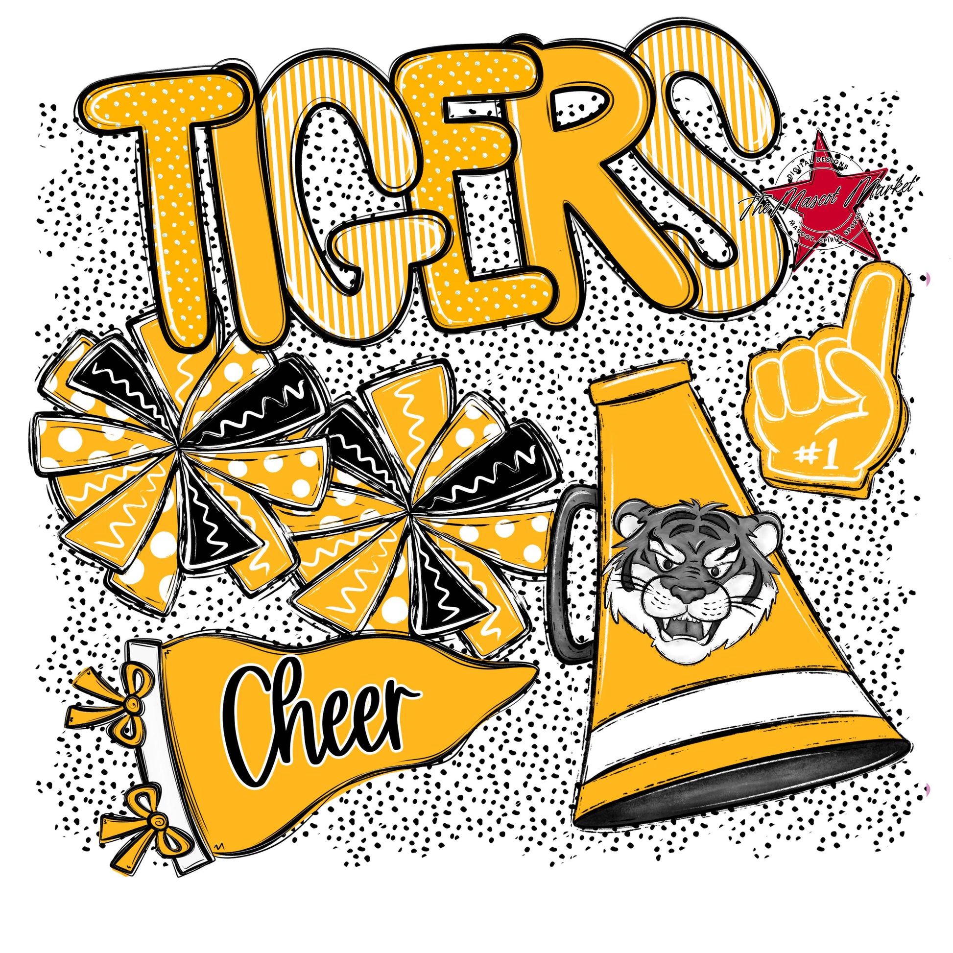 Tigers Cheer Spirit-Yellow