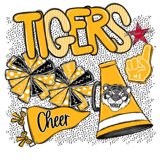 Tigers Cheer Spirit-Yellow