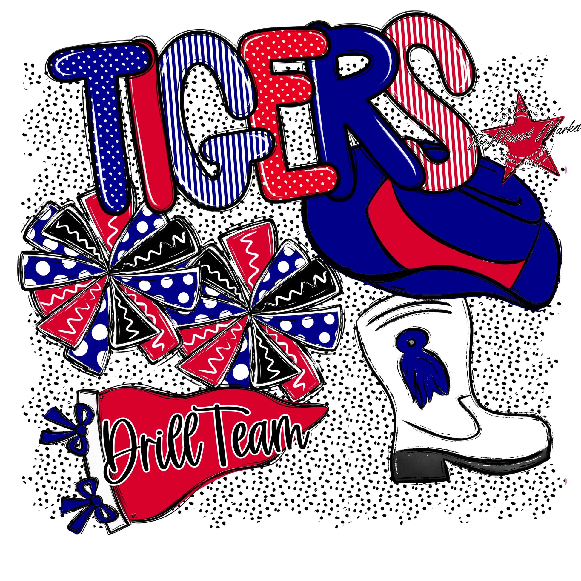 Tigers Drillteam Spirit-Blue & Red