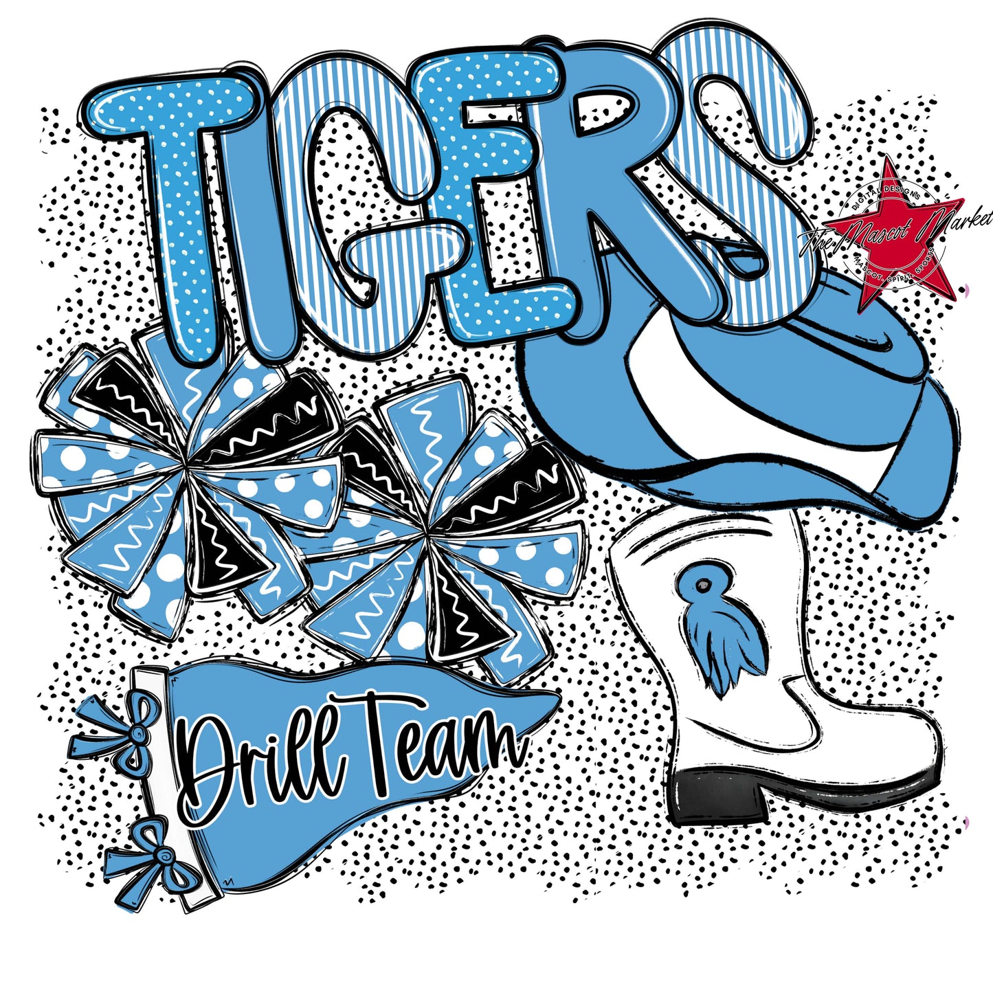 Tigers Drillteam Spirit-Carolina Blue