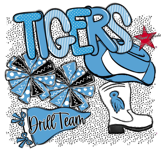 Tigers Drillteam Spirit-Carolina Blue