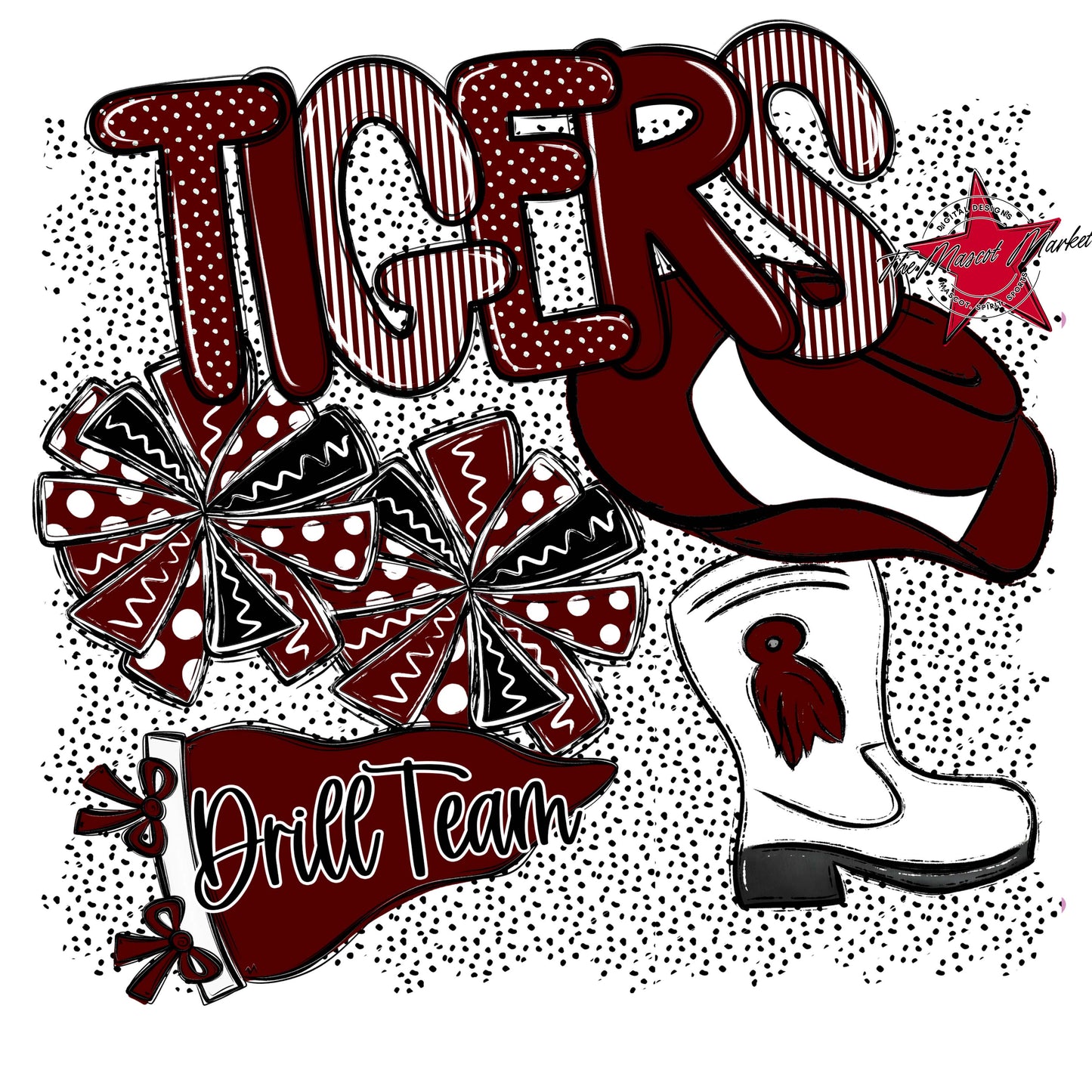 Tigers Drillteam Spirit-Maroon