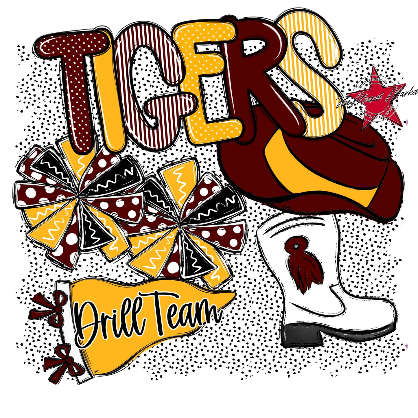 Tigers Drillteam Spirit-Maroon & Yellow