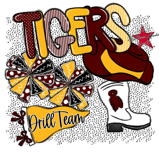 Tigers Drillteam Spirit-Maroon & Yellow