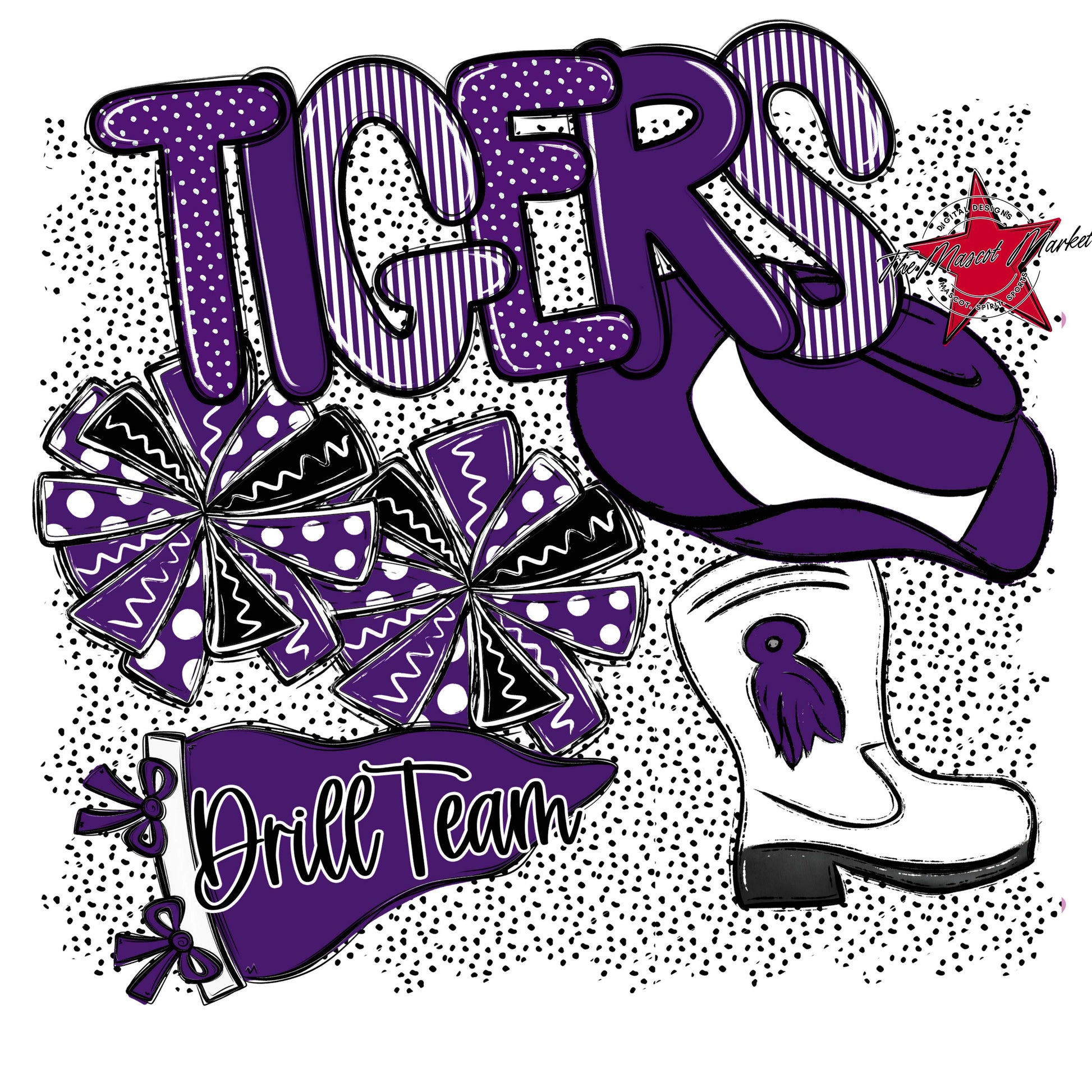 Tigers Drillteam Spirit-Purple