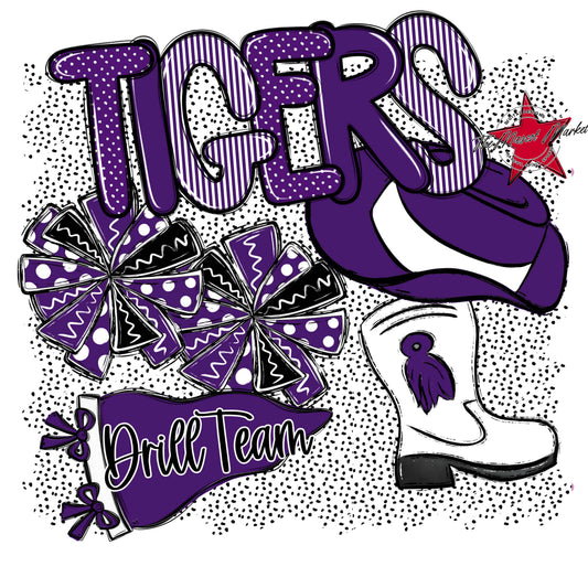 Tigers Drillteam Spirit-Purple