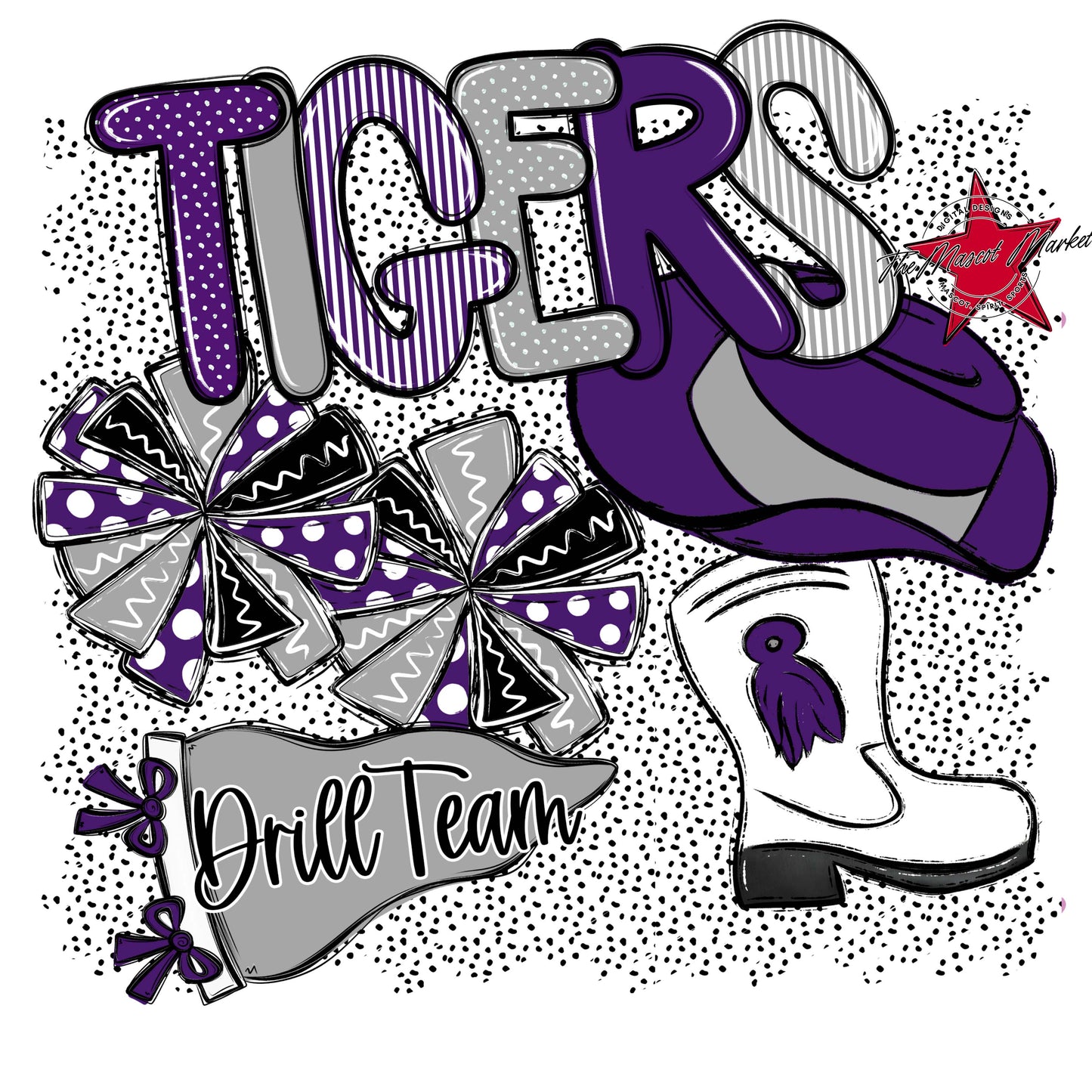 Tigers Drillteam Spirit-Purple & Grey