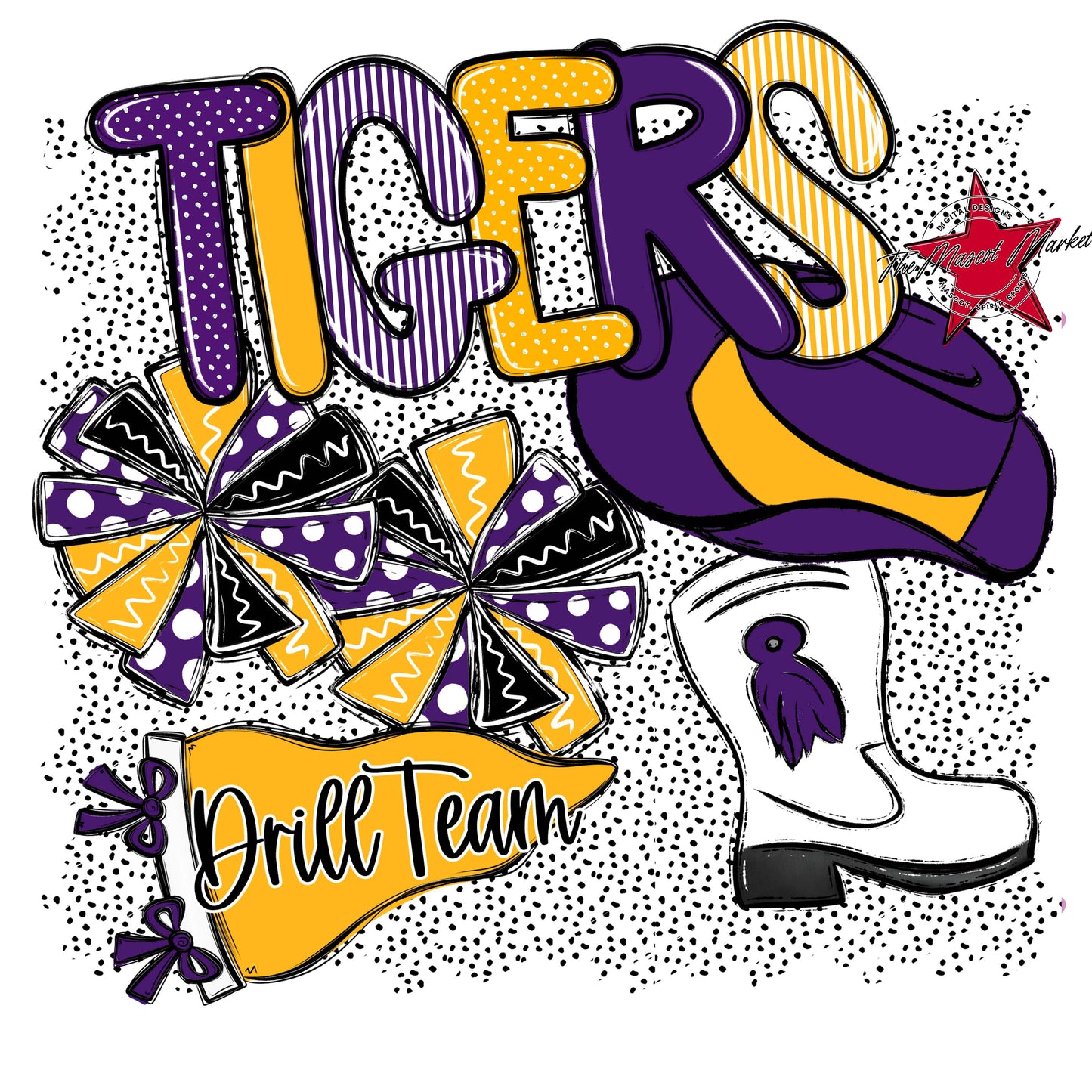 Tigers Drillteam Spirit-Purple & Yellow