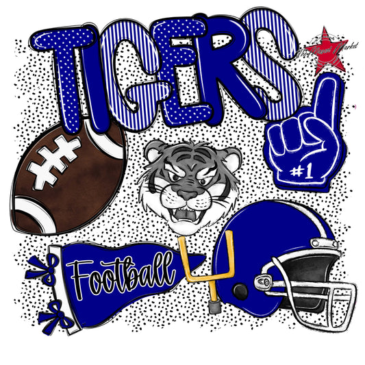 Tigers Football Spirit-Blue