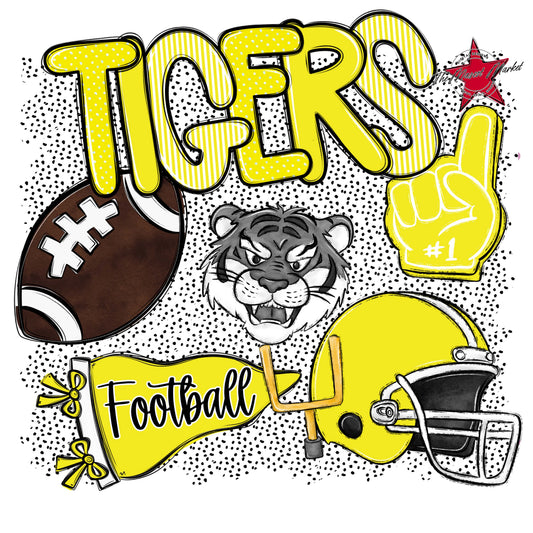 Tigers Football Spirit-Bright Yellow