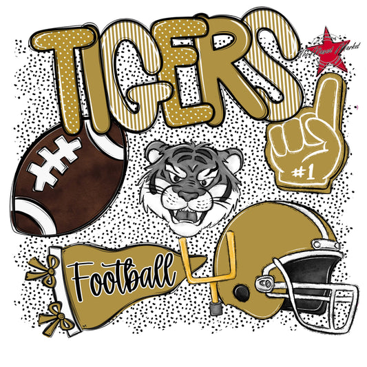 Tigers Football Spirit-Gold