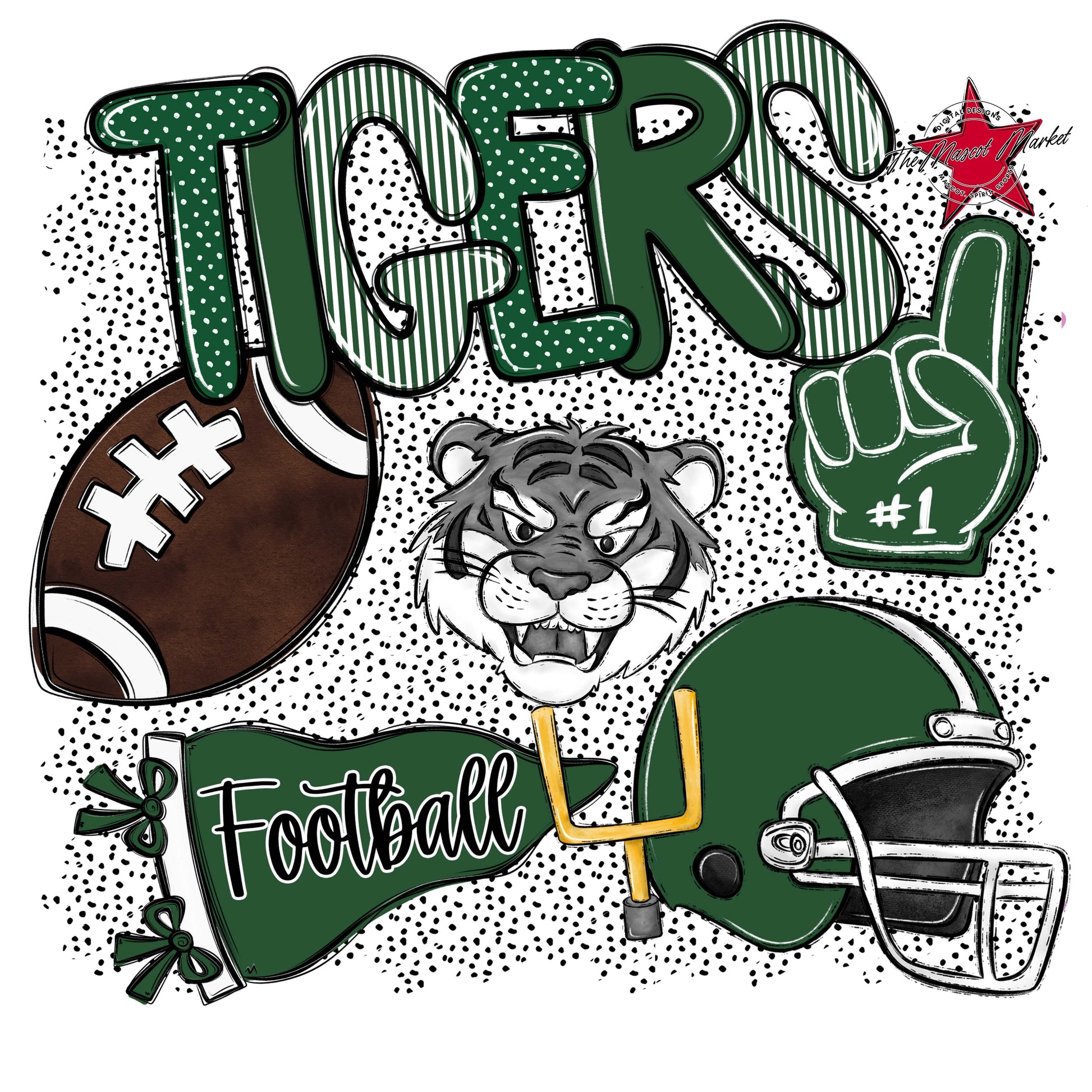 Tigers Football Spirit-Green