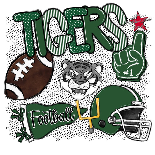 Tigers Football Spirit-Green