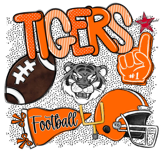 Tigers Football Spirit-Orange
