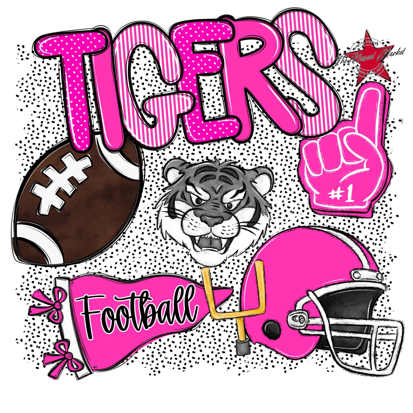 Tigers Football Spirit-Pink