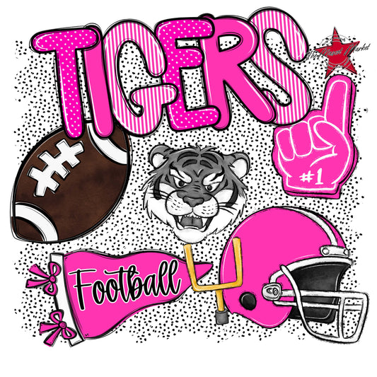 Tigers Football Spirit-Pink